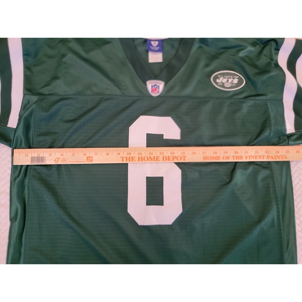New York Jets Football Jersey Mens XL Green NFL Football Mark Sanchez 6 Reebok - Picture 6 of 7